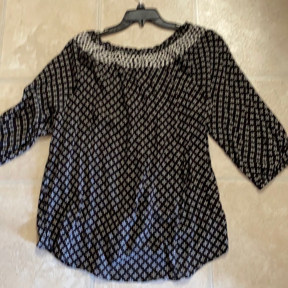 Bohemian style blouse size large-3/4 sleeves